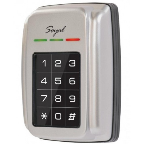 Soyal AR-321H durų valdiklis su klaviatūra ir atstuminių kortelių skaitytuvu, metalinis korpusas, 125kHz