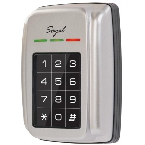 Soyal AR-321-HBR1111-TM durų valdiklis su klaviatūra ir kortelių skaitytuvu, metalinis 125KHZ, IP56