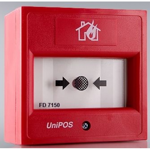 FD7150 UniPos adresinis rankinis pavojaus mygtukas su izoliatoriumi 