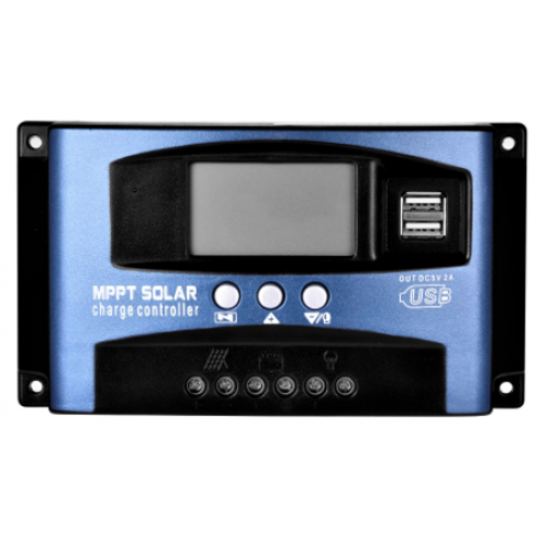 MPPT 20A LCD saulės baterijų įkroviklio valdiklis 12 V 24 V 