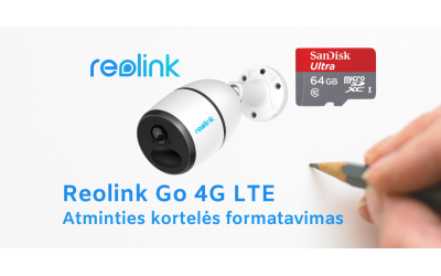 Reolink GO 4G LTE atminties kortelės formatavimas Reolink GO 4G LTE atminties kortelės formatavimas
