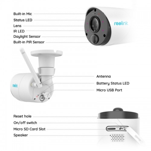 WiFi belaidė kamera Reolink Argus Eco/Argus Series B320