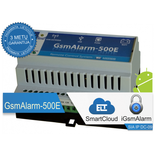 Apsaugos ir valdymo įrenginys GsmAlarm-500E