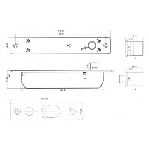 YB-700A(LED) Strypinė elektromechaninė spyna YB-700A(LED) Strypinė elektromechaninė spyna