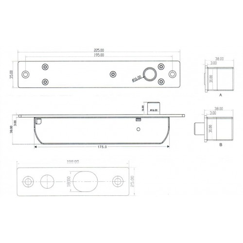 YB-700A(LED) Strypinė elektromechaninė spyna