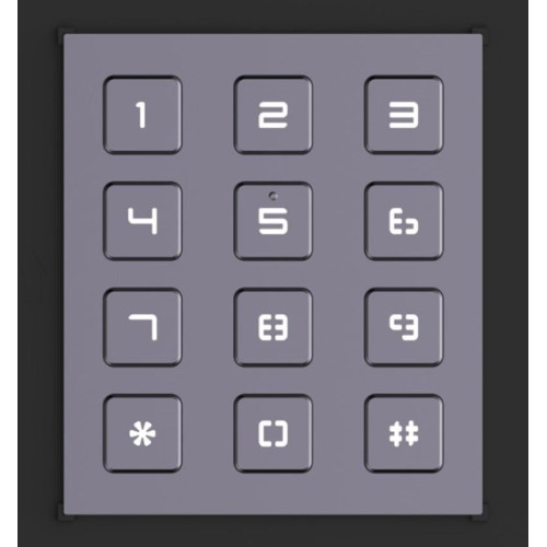 Klaviatūra SP praėj. sist. Hikvision DS-KD-KP/Black (Juoda, Su pašvietimu, IP65, RS-485)