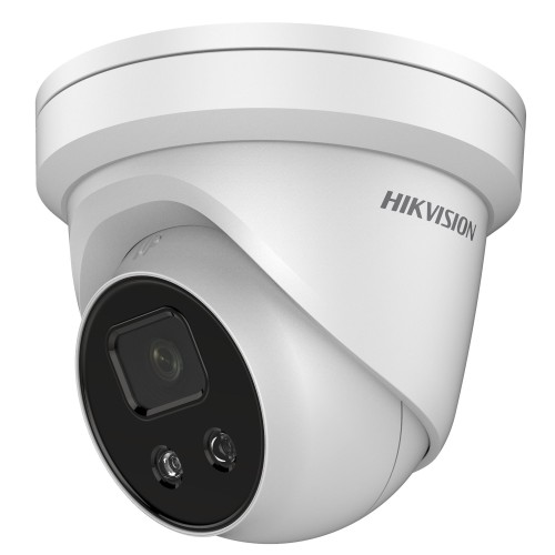 Hikvision dome DS-2CD2346G2-IU F4 (balta, 4 MP, 30 m. IR, AcuSense)