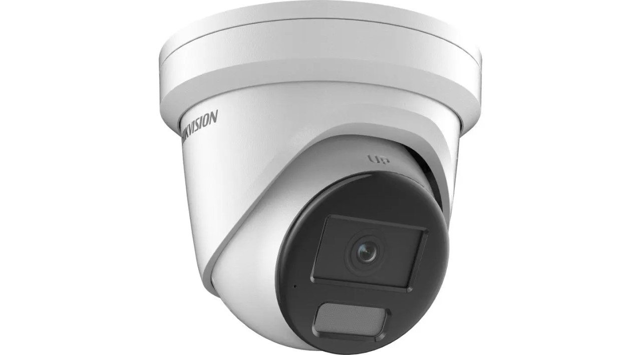 Hikvision dome DS-2CD2347G2H-LIUeF F2.8 (balta, 4 MP, 30 m. IR; 30 LED, Hybrid Light)