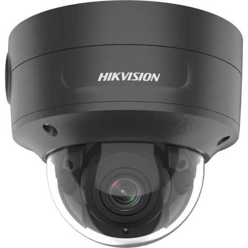 Hikvision dome DS-2CD2746G2HT-IZS F2.8-12 (juoda, 4 MP, 40 m. IR, AcuSense, Darkfighter)