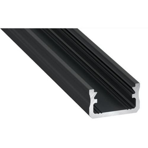 Aliuminis profilis Lumines LED juostoms A (juodas, anoduotas, 2m) Aliuminis profilis Lumines LED juostoms A (juodas, anoduotas, 2m)