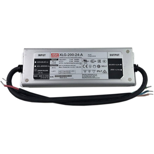 Impulsinis maitinimo šaltinis LED 24V 200W 8.3A, IP67, dimeriuojamas, MEAN WELL, XLG-200-24-A