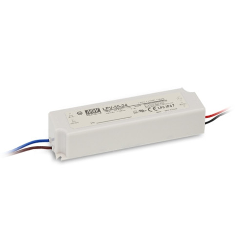 Impulsinis maitinimo šaltinis LED 24V 36W 1.5A, IP67, MEAN WELL LPV-35-24
