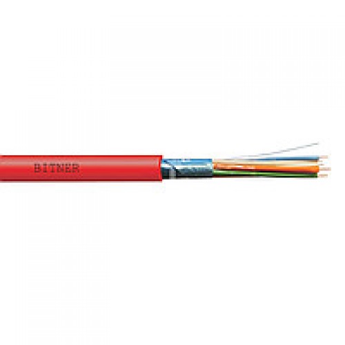 Gaisrinis ekranuotas behalogeninis kabelis Bitner HTKSHekw 2x2x0.8mm