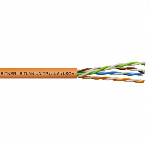 LAN tinklo kabelis Bitner UTP 5e (vidaus, PVC, LSZH, Eca, 305m, 24 AWG/0.5mm) LAN tinklo kabelis Bitner UTP 5e (vidaus, PVC, LSZH, Eca, 305m, 24 AWG/0.5mm)