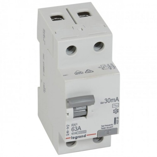 Srovės nuotekio relė RCD RX Legrand 402026 (AC, 63A, 2P, 30mA, 230V) Srovės nuotekio relė RCD RX Legrand 402026 (AC, 63A, 2P, 30mA, 230V)