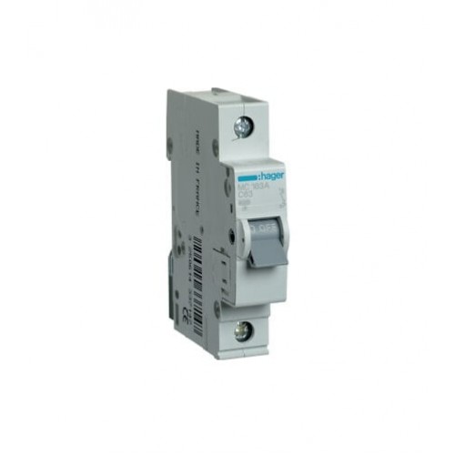 Automatinis jungiklis Hager MC163 (63A, 1P, 230V, 6kA) Automatinis jungiklis Hager MC163 (63A, 1P, 230V, 6kA)