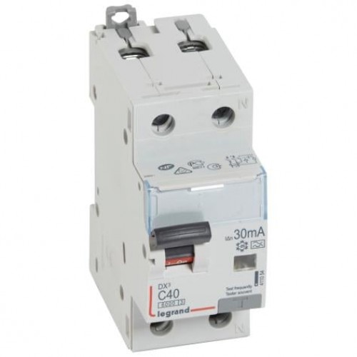 Srovės nuotekio relė su automatiniu jungikliu Legrand 411054 (C, 40A, 2P, 30mA, 230V) Srovės nuotekio relė su automatiniu jungikliu Legrand 411054 (C, 40A, 2P, 30mA, 230V)