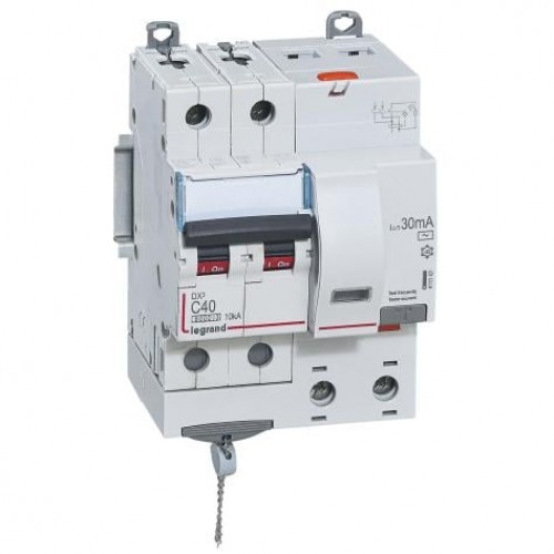 Srovės nuotekio relė su automatiniu jungikliu Legrand 411162 (C, 40A, 2P, 30mA, 230V) Srovės nuotekio relė su automatiniu jungikliu Legrand 411162 (C, 40A, 2P, 30mA, 230V)