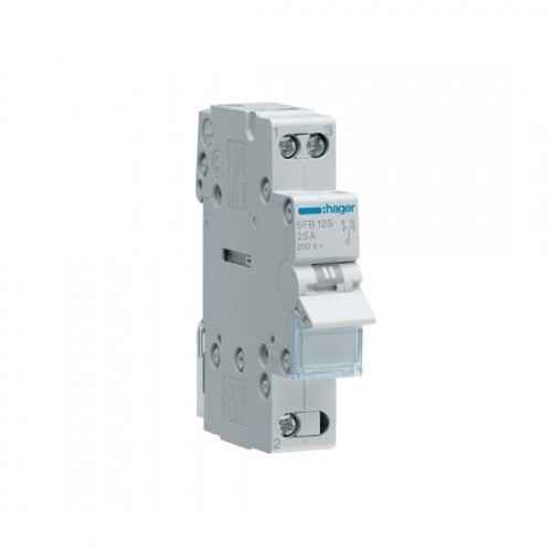 Modulinis perjungėjas Hager SFT125 (1P, 25A, 1 mod) Modulinis perjungėjas Hager SFT125 (1P, 25A, 1 mod)