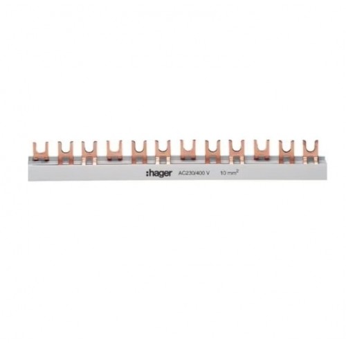 Izoliuota sujungimo šyna Hager KDN380A (3P, 57 mod., 10mm)