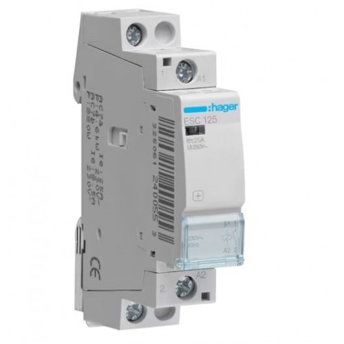 Kontaktorius Hager ESC125 (1P, 25A, 230V) Kontaktorius Hager ESC125 (1P, 25A, 230V)