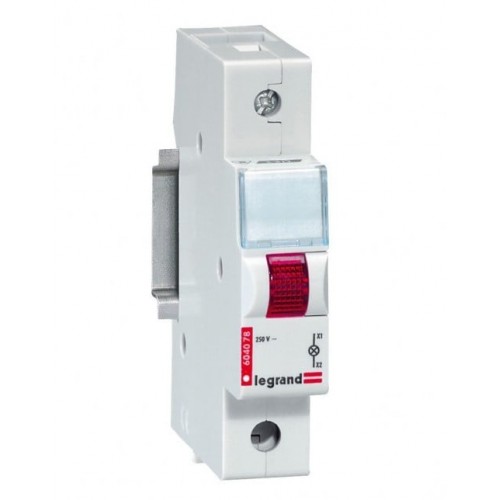 LED indikatorius ant DIN Legrand 604077 (raudonas, 230V, TX3 1 mod.) LED indikatorius ant DIN Legrand 604077 (raudonas, 230V, TX3 1 mod.)