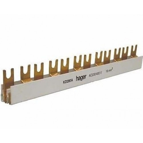 Izoliuota sujungimo šyna Hager KDN180A (1P, 12 mod., 16mm) Izoliuota sujungimo šyna Hager KDN180A (1P, 12 mod., 16mm)