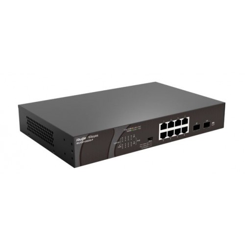 10 prievadų komutatorius Ruijie Reyee RG-ES110GDS-P (Nevaldomas, 8 x PoE+)