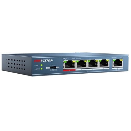 4 prievadų, 4 PoE komutatorius Hikvision DS-3E0105P-E 4 prievadų, 4 PoE komutatorius Hikvision DS-3E0105P-E
