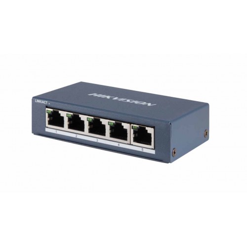 Hikvision 5 prievadų 4 PoE prievadų komutatorius DS-3E0505P-E Hikvision 5 prievadų 4 PoE prievadų komutatorius DS-3E0505P-E