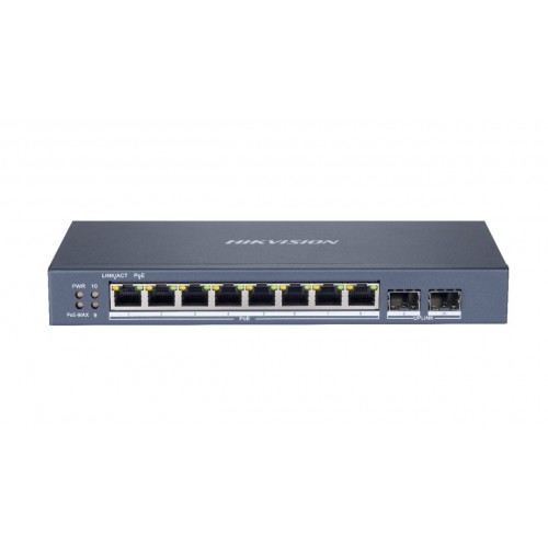 10 prievadų, 8 PoE prievadų komutatorius Hik-vision DS-3E1510P-SI 10 prievadų, 8 PoE prievadų komutatorius Hik-vision DS-3E1510P-SI
