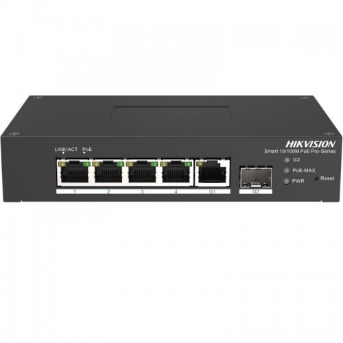 5 prievadų, 4 PoE prievadų komutatorius Hik-vision DS-3T1306P-SI/HS 5 prievadų, 4 PoE prievadų komutatorius Hik-vision DS-3T1306P-SI/HS