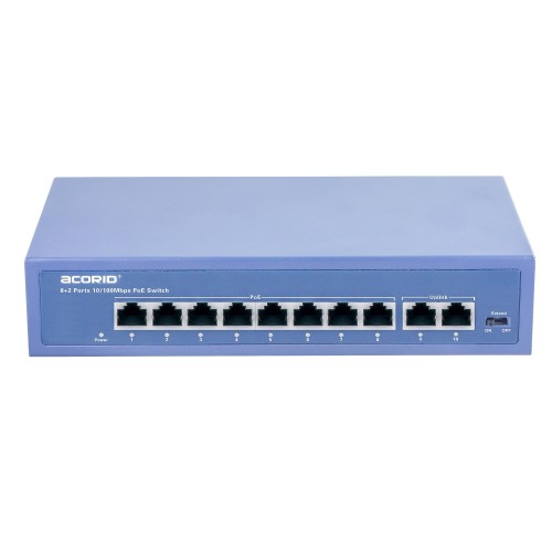 10 prievadų komutatorius Acorid CS1110PG (8 PoE, 2 Uplink, gigabit, 5.6 Gbps) 10 prievadų komutatorius Acorid CS1110PG (8 PoE, 2 Uplink, gigabit, 5.6 Gbps)