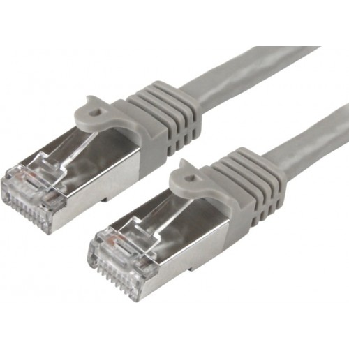 Patch kabelis (0.75m, S/FTP, CAT6, pilkas, atsparus ugniai) Patch kabelis (0.75m, S/FTP, CAT6, pilkas, atsparus ugniai)