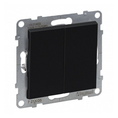 2 kl. juodas jungiklis Suno Legrand 721405 2 kl. juodas jungiklis Suno Legrand 721405