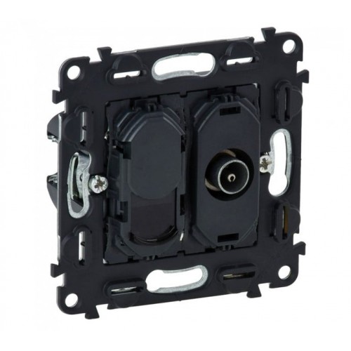 TV lizdo + kompiuterio lizdo RJ45 mechanizmas Valena life Legrand 753055 TV lizdo + kompiuterio lizdo RJ45 mechanizmas Valena life Legrand 753055