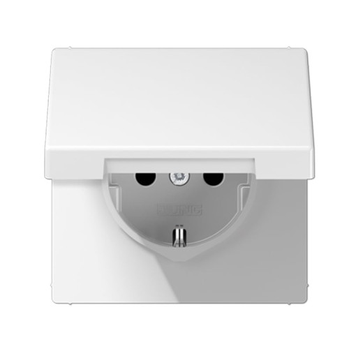 Kištukinis lizdas su įžeminimu ir dangteliu JUNG LS1520KLWW (baltas, 16A/250V) Kištukinis lizdas su įžeminimu ir dangteliu JUNG LS1520KLWW (baltas, 16A/250V)