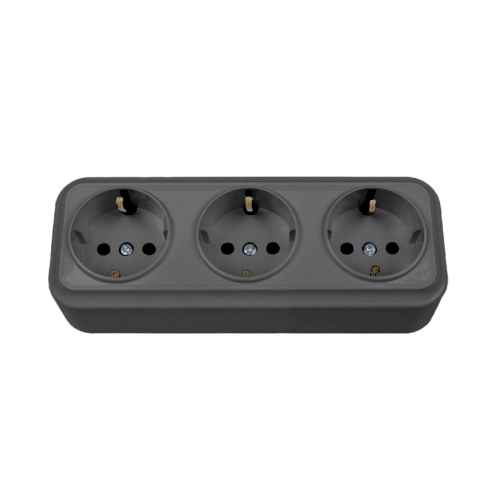 Trivietis virštinkinis kištukinis lizdas su įžeminimu Vilma SL+250 RP16-031 SL+ V (antracitas) Trivietis virštinkinis kištukinis lizdas su įžeminimu Vilma SL+250 RP16-031 SL+ V (antracitas)