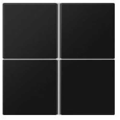 4 v. dangtelių komplektas JUNG LS404TSASWM (juoda)