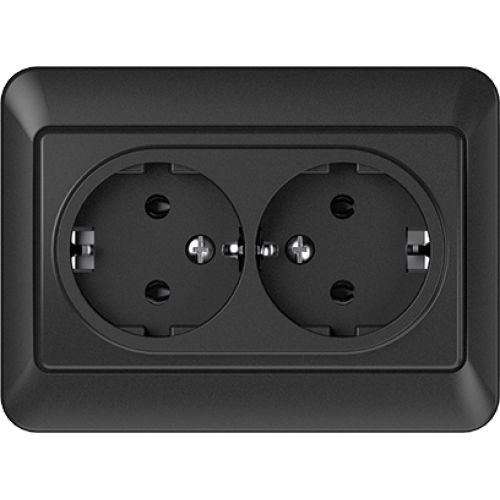 Virštinkinis kištukinis lizdas su įžeminimu Vilma RP16-021 SL+V (antracitas)