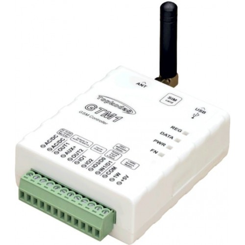 GSM apsaugos ir valdymo sistema Topkodas GTM1 4G (4 zonos, 2 išejimai, 12-24VAC/10-30VDC) GSM apsaugos ir valdymo sistema Topkodas GTM1 4G (4 zonos, 2 išejimai, 12-24VAC/10-30VDC)