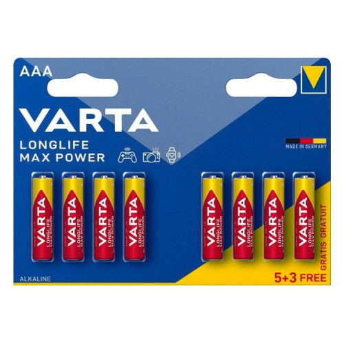 Baterija VARTA Alkaline Max Power LR03/AAA (8 vnt.)