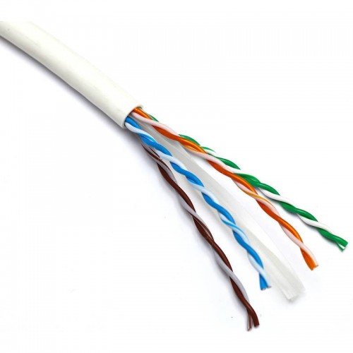 Kabelis ryšio Excel 190-074 Cat6 U/UTP (LZSH, B2CA, baltas, ritė 305m.)