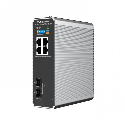 6 prievadų komutatorius Ruijie Reyee RG-NIS2100-4GT2SFP-HP 6 prievadų komutatorius Ruijie Reyee RG-NIS2100-4GT2SFP-HP