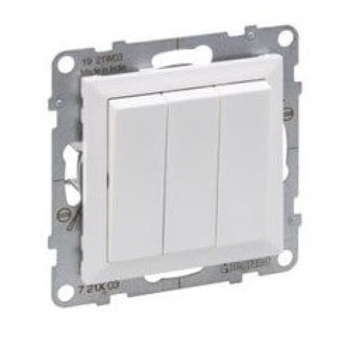 3 kl. jungiklis baltas su varžtiniais gnybtais 10AX Suno Legrand 721103 3 kl. jungiklis baltas su varžtiniais gnybtais 10AX Suno Legrand 721103