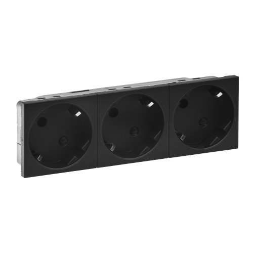 Kištukinis lizdas Legrand 079372L (juodas, matinis, 3x2P+E 45° kampas, IP40) Kištukinis lizdas Legrand 079372L (juodas, matinis, 3x2P+E 45° kampas, IP40)