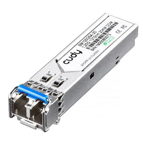 Optinis integruojamas keitiklis SFP Cudy SM100GSA-20 (1310nm, 1,25Gbps, duplex, single mode, 20km)