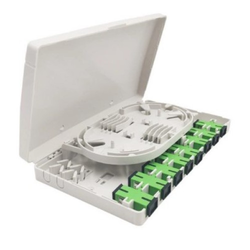 Optinė komutacinė sieninė dėžutė TH-008 (iki 8 skaidulų, abonentinė, 205x110x30mm)