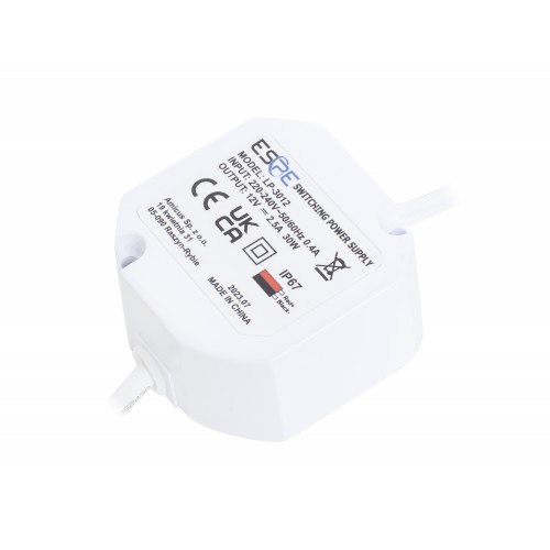 Impulsinis maitinimo šaltinis ESPE LP-3012 (30W, 2.5A/12V, hermetinis IP67, 50x47x25) Impulsinis maitinimo šaltinis ESPE LP-3012 (30W, 2.5A/12V, hermetinis IP67, 50x47x25)