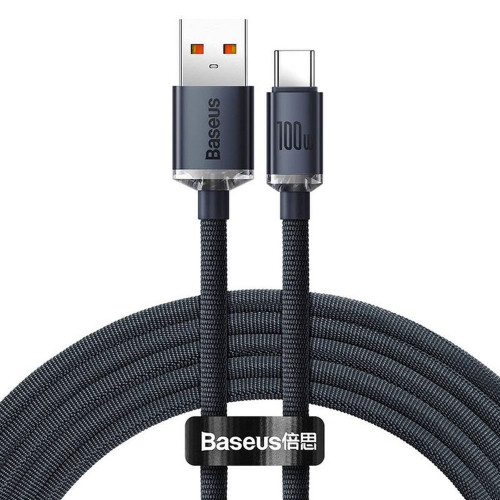 Kabelis USB A - USB C BASEUS CAJY000401 (1.2m, QC3.0, 100W, juodas, netinka Iphone 15 įkrovimui)